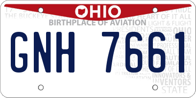 OH license plate GNH7661