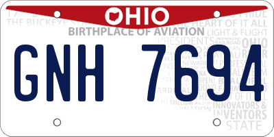 OH license plate GNH7694