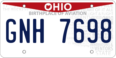 OH license plate GNH7698