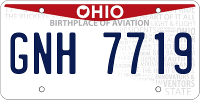 OH license plate GNH7719