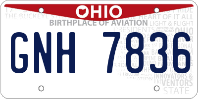 OH license plate GNH7836