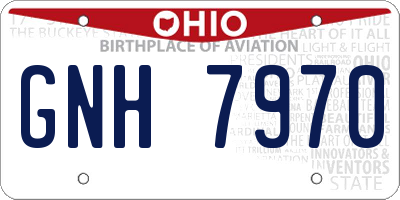 OH license plate GNH7970