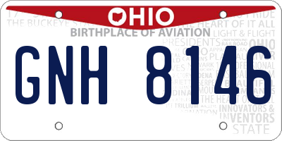 OH license plate GNH8146