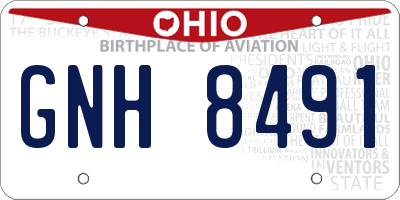 OH license plate GNH8491