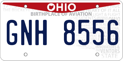 OH license plate GNH8556