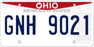 OH license plate GNH9021