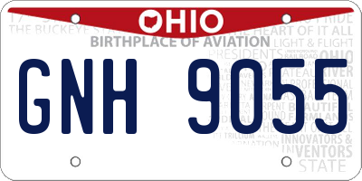 OH license plate GNH9055