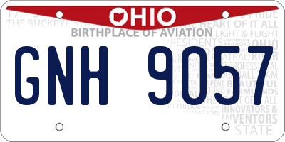 OH license plate GNH9057