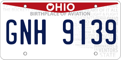 OH license plate GNH9139