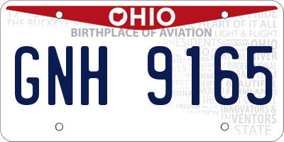 OH license plate GNH9165