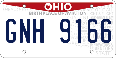 OH license plate GNH9166