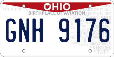 OH license plate GNH9176