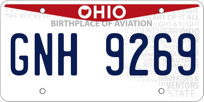 OH license plate GNH9269