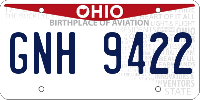 OH license plate GNH9422