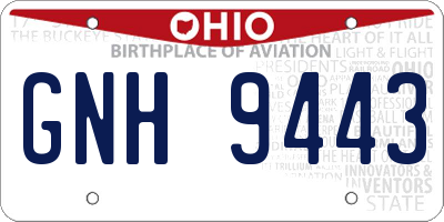 OH license plate GNH9443