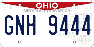 OH license plate GNH9444