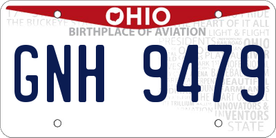 OH license plate GNH9479