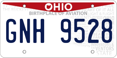 OH license plate GNH9528