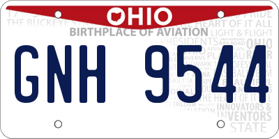 OH license plate GNH9544