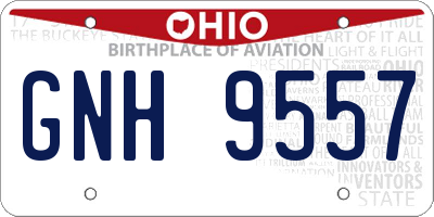 OH license plate GNH9557