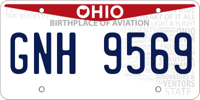 OH license plate GNH9569