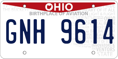 OH license plate GNH9614