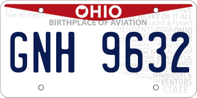 OH license plate GNH9632