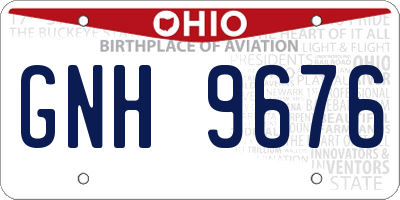 OH license plate GNH9676
