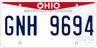 OH license plate GNH9694