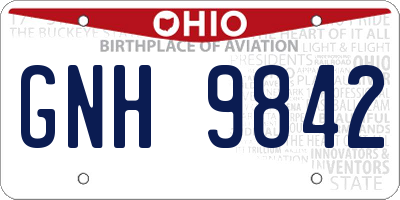 OH license plate GNH9842