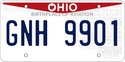 OH license plate GNH9901