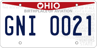 OH license plate GNI0021