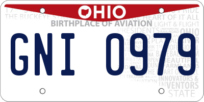 OH license plate GNI0979