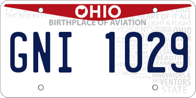 OH license plate GNI1029