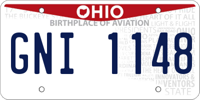 OH license plate GNI1148