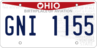 OH license plate GNI1155