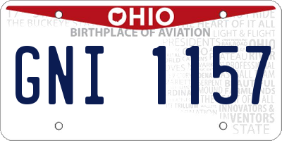 OH license plate GNI1157