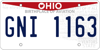 OH license plate GNI1163