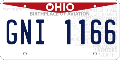 OH license plate GNI1166
