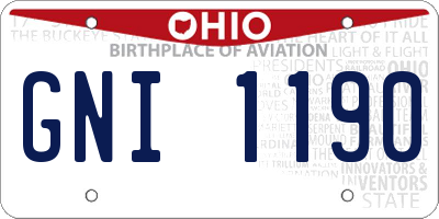 OH license plate GNI1190