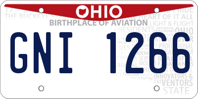 OH license plate GNI1266