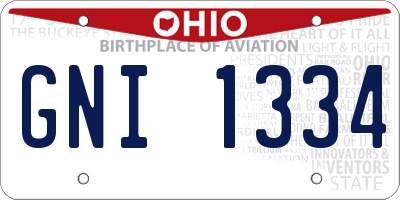 OH license plate GNI1334
