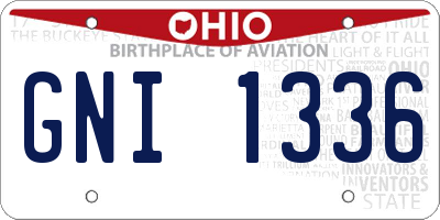 OH license plate GNI1336