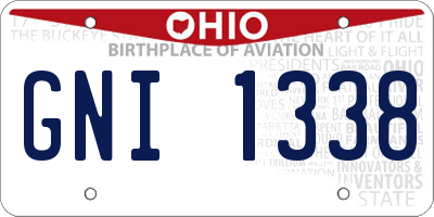 OH license plate GNI1338
