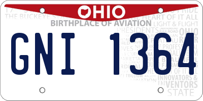 OH license plate GNI1364