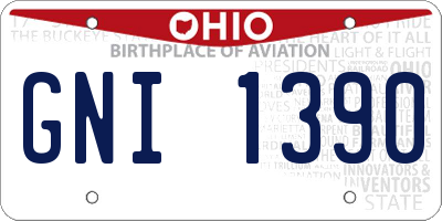 OH license plate GNI1390