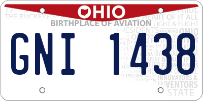 OH license plate GNI1438