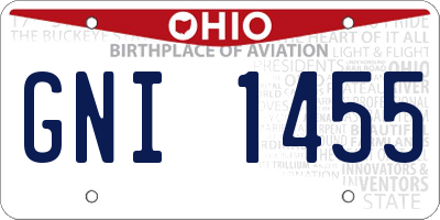 OH license plate GNI1455
