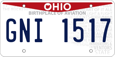 OH license plate GNI1517
