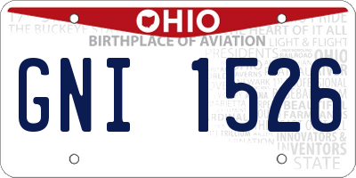 OH license plate GNI1526